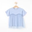 シューラルー /キッズ(SHOO・LA・RUE/Kids)の【110-140cm】チュールドッキング半袖Tシャツ ブルー(091)