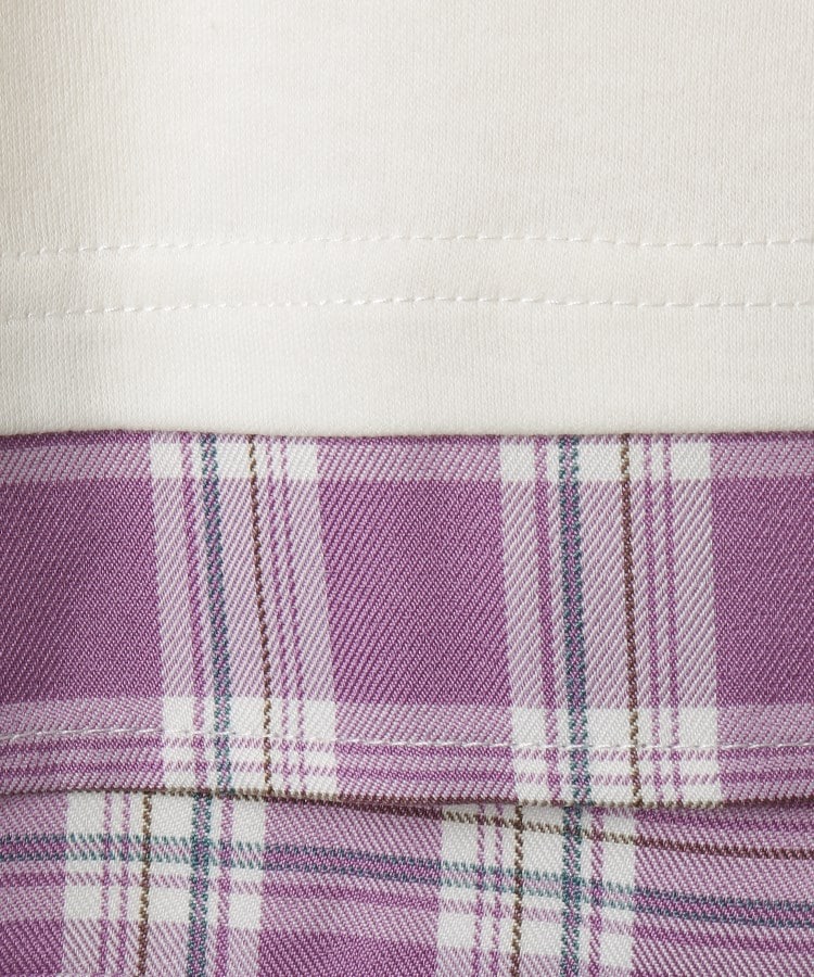 シューラルー /キッズ(SHOO・LA・RUE/Kids)の【110-140cm】裾チェック切替長袖トップス8