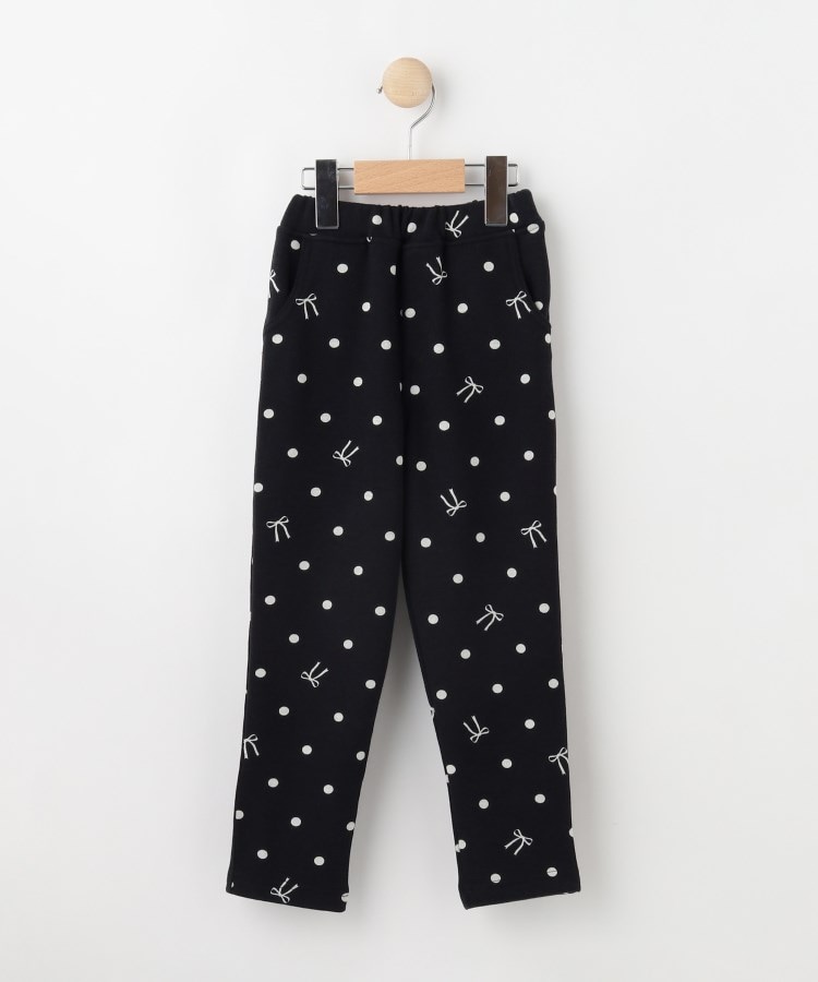 シューラルー /キッズ(SHOO・LA・RUE/Kids)の【110-140cm/男女兼用】裏シャギー総柄パンツ ブラック(119)
