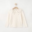 シューラルー /キッズ(SHOO・LA・RUE/Kids)の【110-140cm】刺繍衿つきテレコロンT アイボリー(004)