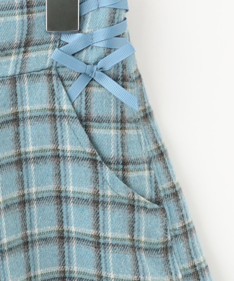 110-140cm/セットアップ可】チェックサイドリボンショートパンツ 110-140cm/セットアップ可】チェックサイドリボンショートパンツ