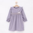 シューラルー /キッズ(SHOO・LA・RUE/Kids)の【110-140cm】ミニコーデュロイスモッキングワンピース パープル(081)