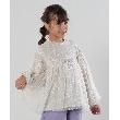 シューラルー /キッズ(SHOO・LA・RUE/Kids)の【洗える/110-140cm】雪柄チュールがアクセント ラメ裏毛トップス ライトベージュ(051)
