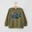 シューラルー /キッズ(SHOO・LA・RUE/Kids)の【110-140cm】裏毛恐竜モチーフプルオーバー カーキ(027)