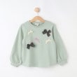 シューラルー /キッズ(SHOO・LA・RUE/Kids)の【110-140cm】裏毛多リボンプルオーバー ライトグリーン(020)