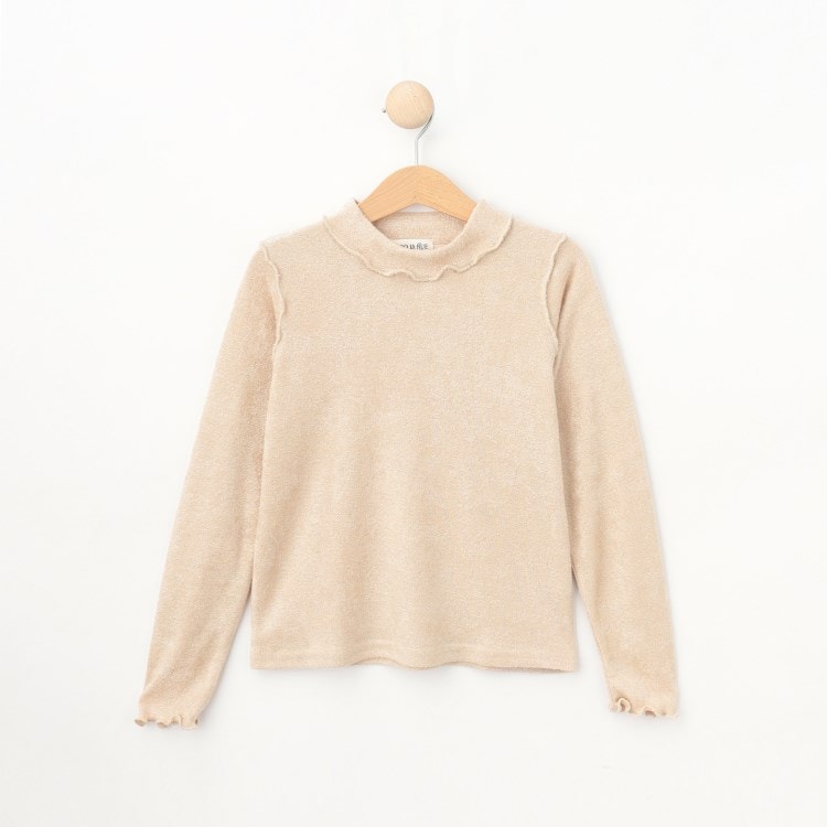 シューラルー /キッズ(SHOO・LA・RUE/Kids)の【110-140cm】プチハイネックラメニットソープルオーバー カットソー