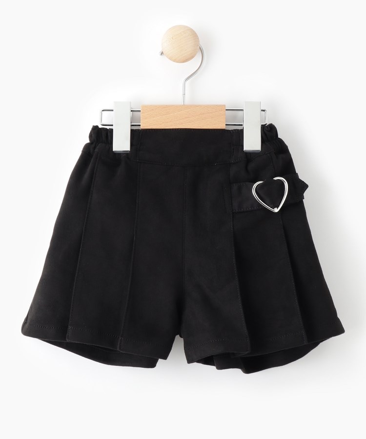 シューラルー /キッズ(SHOO・LA・RUE/Kids)の【110-140cm】フェイクスウェードプリーツキュロット ブラック(019)