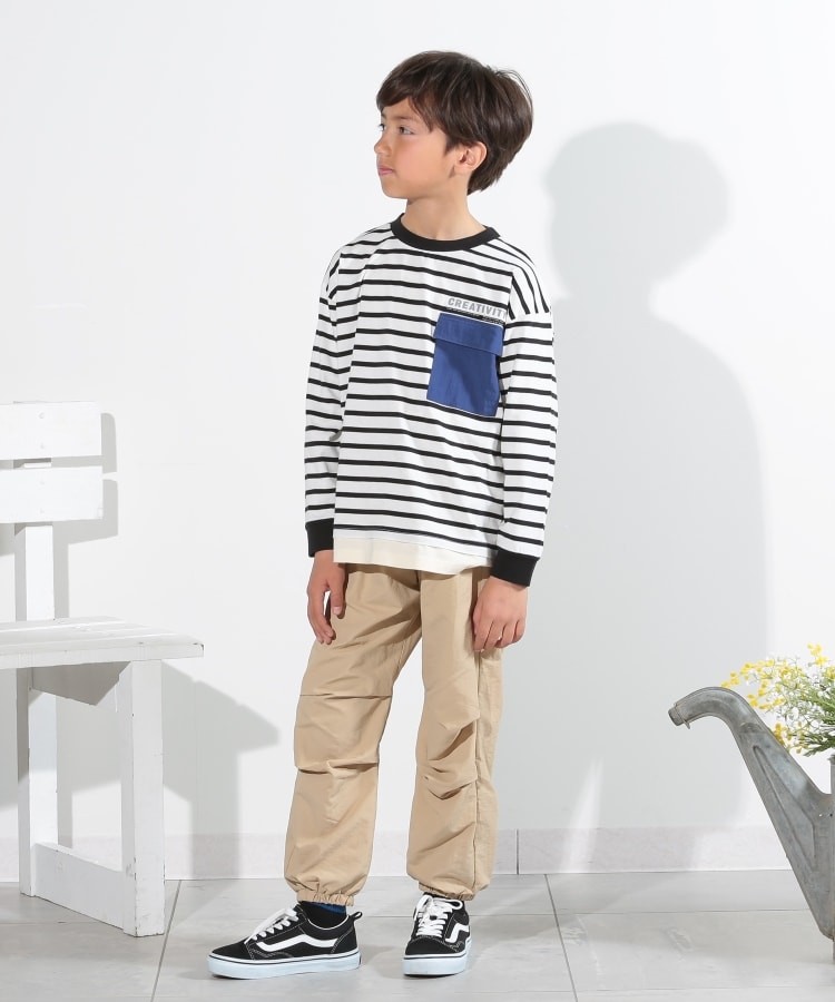 シューラルー /キッズ(SHOO・LA・RUE/Kids)の【110-140cm】異素材ポケット使いロンT1