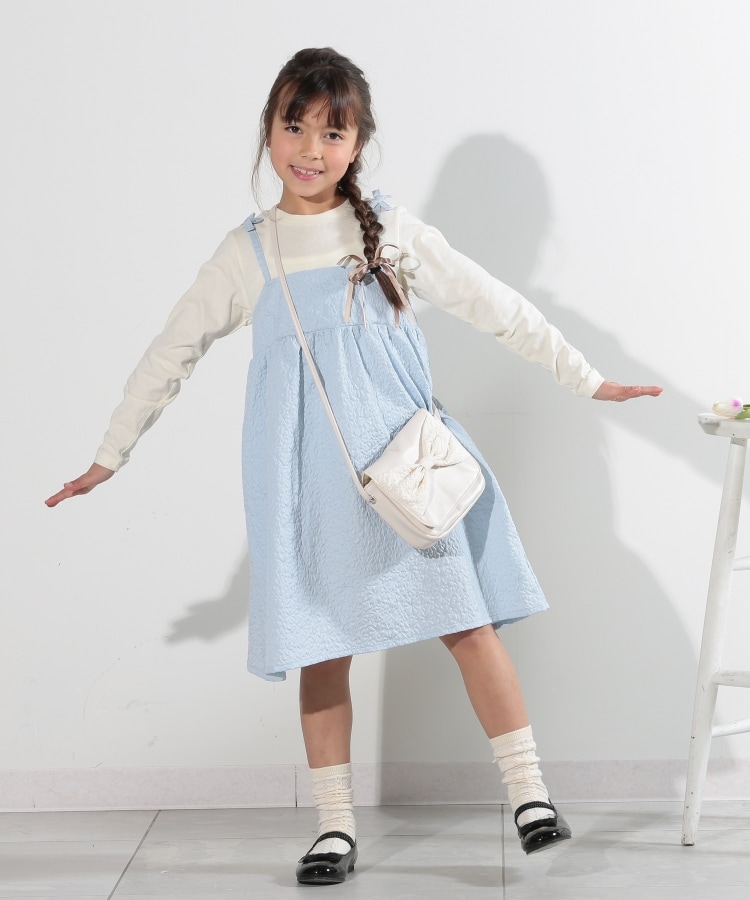 シューラルー /キッズ(SHOO・LA・RUE/Kids)のフェイクレザー エンボスリボンポシェット8