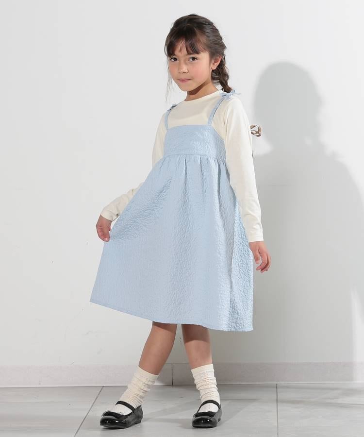 シューラルー /キッズ(SHOO・LA・RUE/Kids)の【110-140cm】エンボス使いドッキングキャミワンピース10