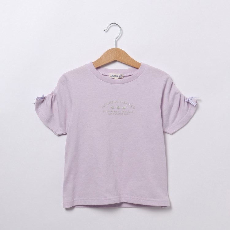 シューラルー /キッズ(SHOO・LA・RUE/Kids)の【110-140cm】ギャザー袖ラメプリントTシャツ Ｔシャツ