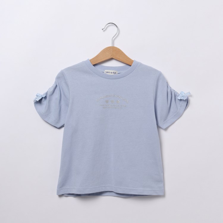 シューラルー /キッズ(SHOO・LA・RUE/Kids)の【110-140cm】ギャザー袖ラメプリントTシャツ Ｔシャツ