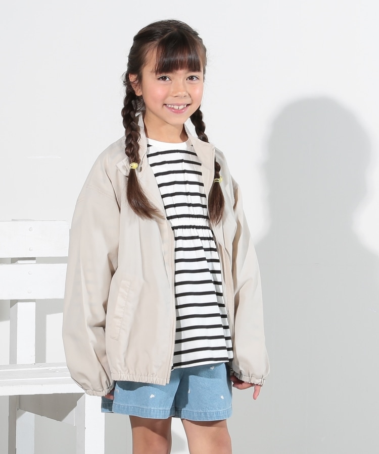 シューラルー /キッズ(SHOO・LA・RUE/Kids)の【110-140cm/防花粉】スタンドカラーブルゾン ライトベージュ(051)