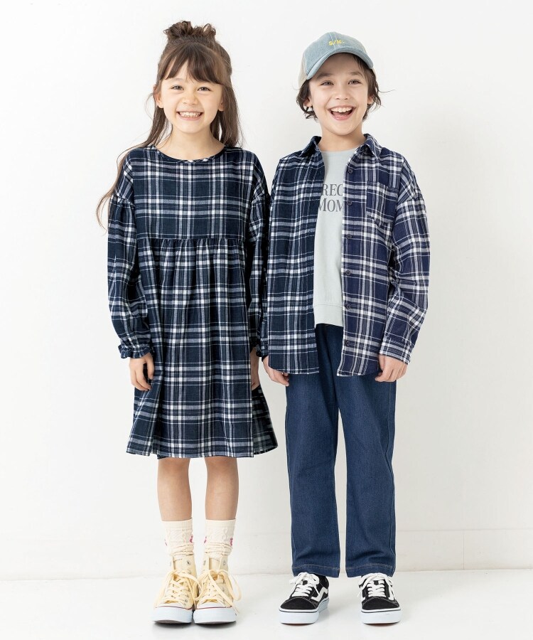 シューラルー /キッズ(SHOO・LA・RUE/Kids)の【110-140cm/リンク】ダブルガーゼギャザーワンピース2