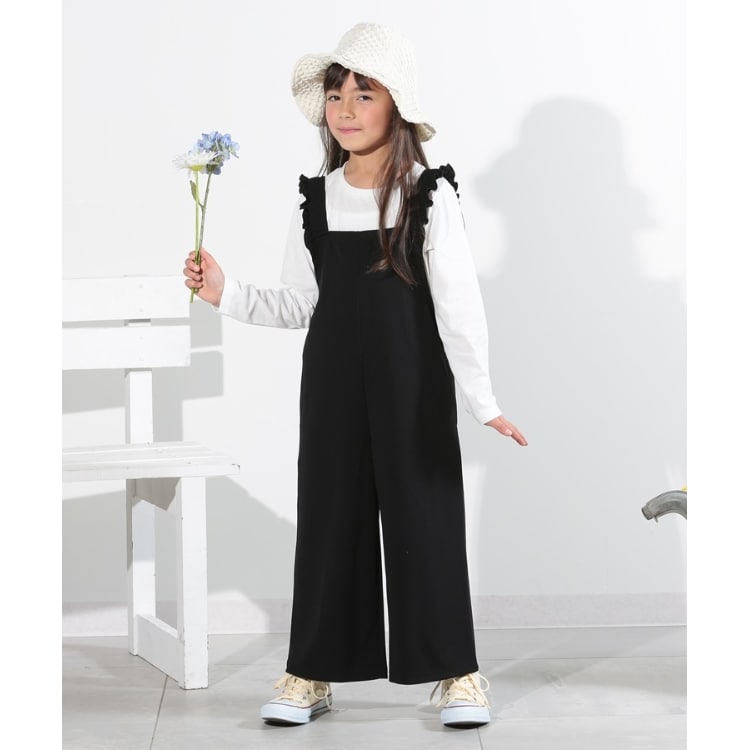 シューラルー /キッズ(SHOO・LA・RUE/Kids)の【110-140cm/2点セット】フリルサロペット＋ロンT