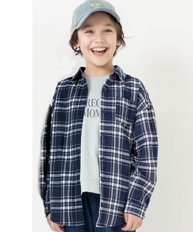 シューラルー /キッズ(SHOO・LA・RUE/Kids)の【110-140cm/リンク】ダブルガーゼオーバーシャツ11