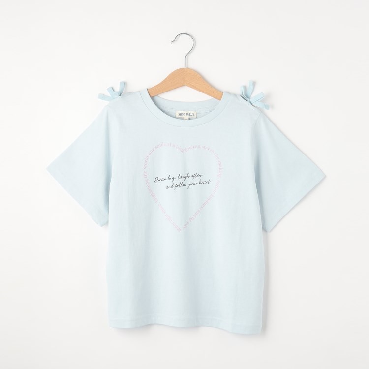 110-140cm】肩開きリボン使いTシャツ(Tシャツ) | SHOO・LA 110-140cm】肩開きリボン使いTシャツ(Tシャツ) | SHOO・LA