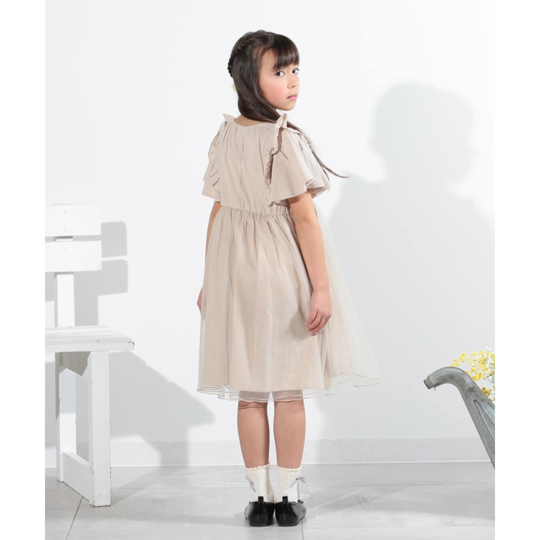 シューラルー /キッズ(SHOO・LA・RUE/Kids)の【110-140cm】レース切替チュール使いワンピース2