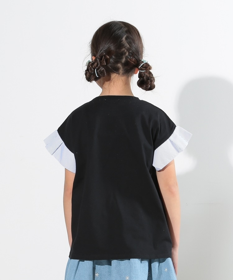 シューラルー /キッズ(SHOO・LA・RUE/Kids)の【110-140cm】袖ストライプ使いデザインTシャツ2