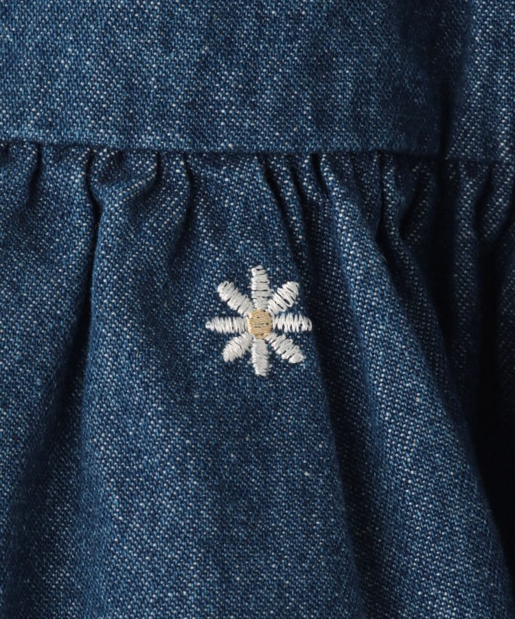 110-140cm】お花刺繍インナーパンツ付きスカート(ミニスカート 110-140cm】お花刺繍インナーパンツ付きスカート(ミニスカート