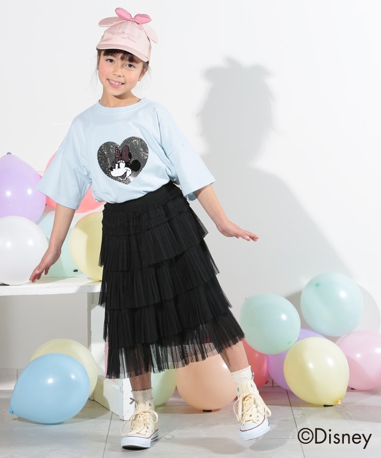 シューラルー /キッズ(SHOO・LA・RUE/Kids)の【DISNEY】スパンコール刺繍Tシャツ1