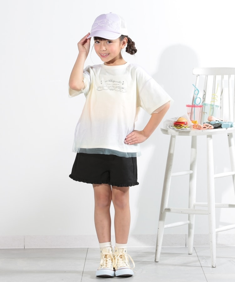 すみっコぐらし】チュール重ねTシャツ(Tシャツ) | SHOO・LA すみっコぐらし】チュール重ねTシャツ(Tシャツ) | SHOO・LA