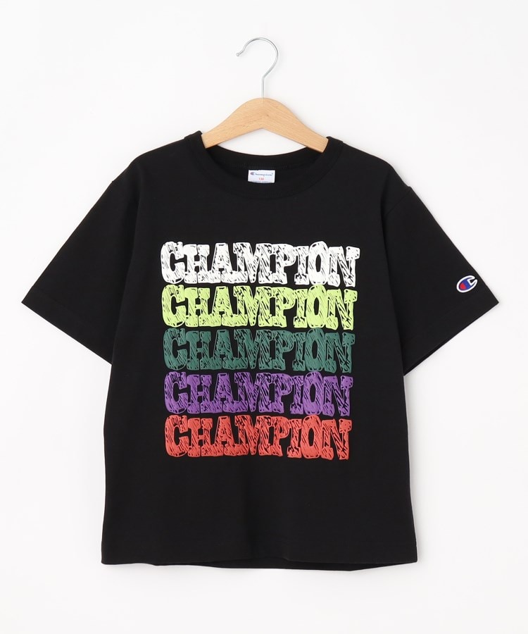 シューラルー /キッズ(SHOO・LA・RUE/Kids)の【Champion】カラフルロゴTシャツ ブラック(019)