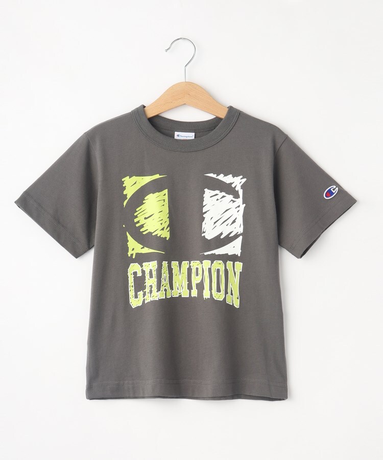 シューラルー /キッズ(SHOO・LA・RUE/Kids)の【Champion】ペイントロゴTシャツ チャコールグレー(013)