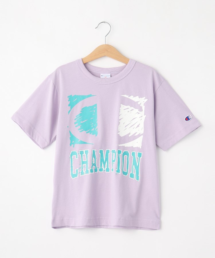 シューラルー /キッズ(SHOO・LA・RUE/Kids)の【Champion】ペイントロゴTシャツ ラベンダー(080)