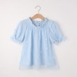 シューラルー /キッズ(SHOO・LA・RUE/Kids)の【110-140cm】お花刺繍チュールブラウス サックスブルー(090)