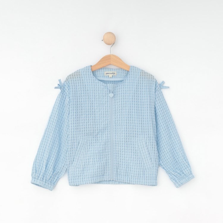 シューラルー /キッズ(SHOO・LA・RUE/Kids)の【100-120cm】シアーチェックブルゾン ブルゾン/ジャンバー