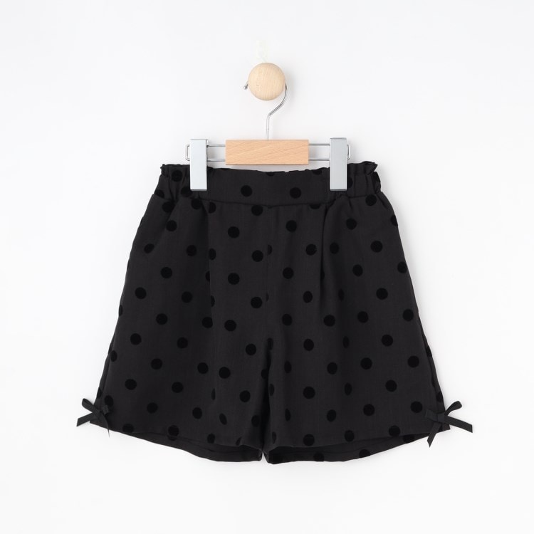 シューラルー /キッズ(SHOO・LA・RUE/Kids)の【100-140cm/プチセレ/セットアップ可】フロッキードットショートパンツ ショートパンツ