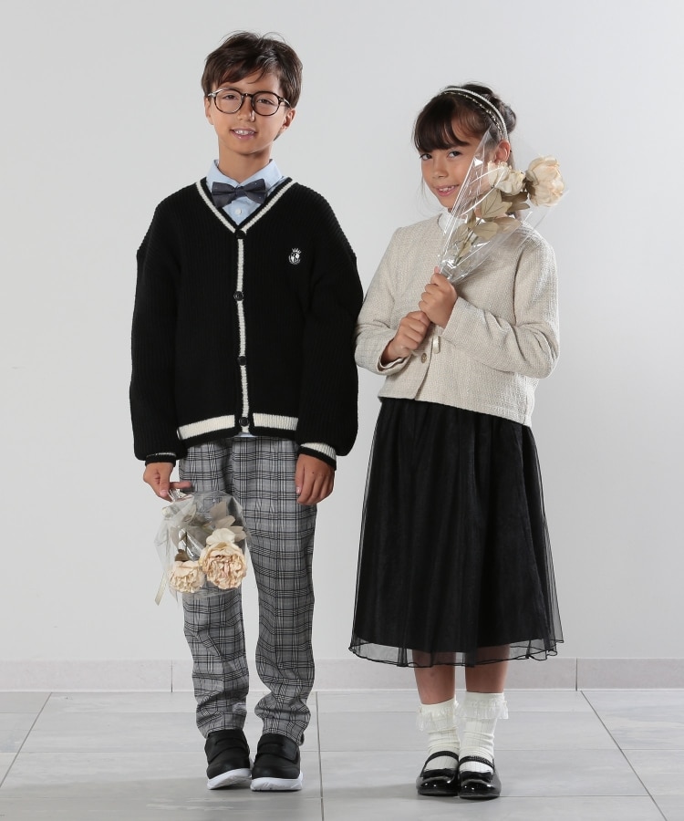 100-140cm/プチセレ】蝶ネクタイ付きシャツ(シャツ・ブラウス 100-140cm/プチセレ】蝶ネクタイ付きシャツ(シャツ・ブラウス