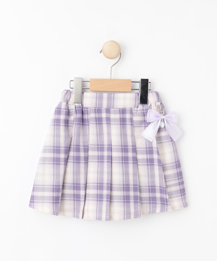 シューラルー /キッズ(SHOO・LA・RUE/Kids)の【110-140cm】チャーム付きチェックプリーツスカパン2