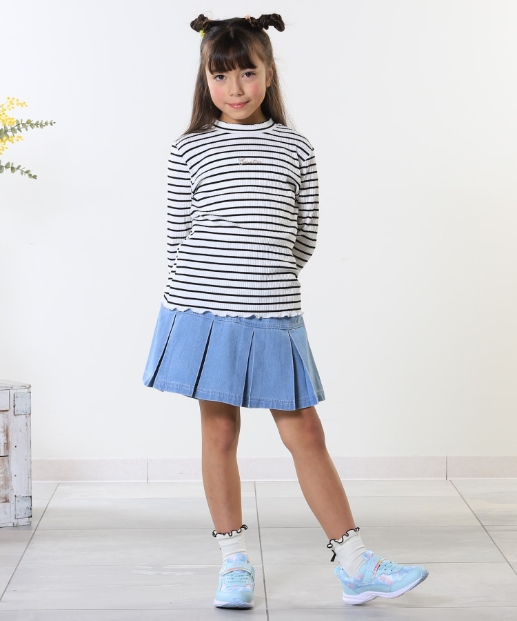 シューラルー /キッズ(SHOO・LA・RUE/Kids)の【100-150cm】刺繍ロゴ使いリブロンT12