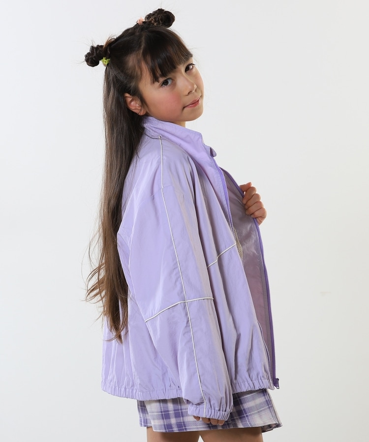 100-150cm/洗える/男女兼用】スタンドカラー パイピングブルゾン 100-150cm/洗える/男女兼用】スタンドカラー パイピングブルゾン