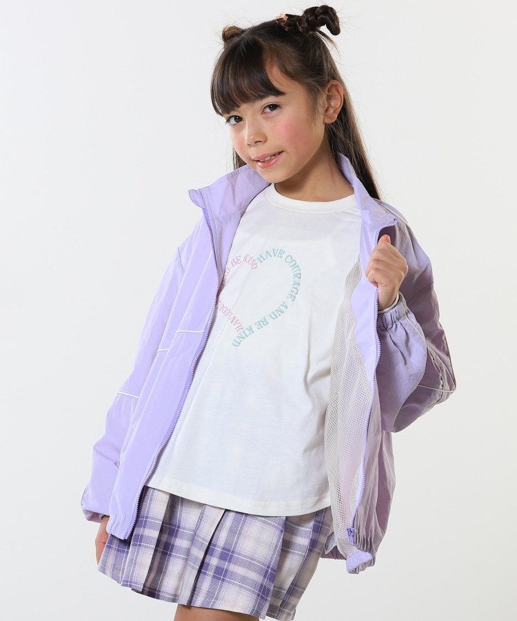 100-150cm/洗える/男女兼用】スタンドカラー パイピングブルゾン 100-150cm/洗える/男女兼用】スタンドカラー パイピングブルゾン