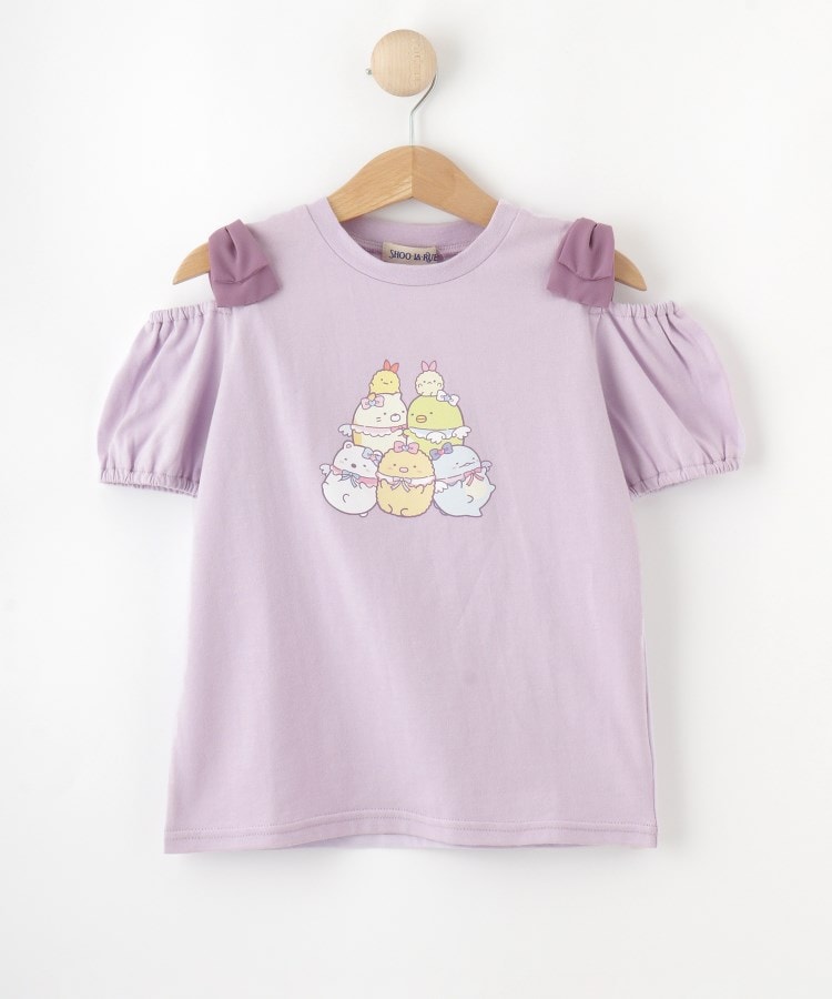 シューラルー /キッズ(SHOO・LA・RUE/Kids)の【すみっコぐらし】肩あき立体リボンTシャツ1