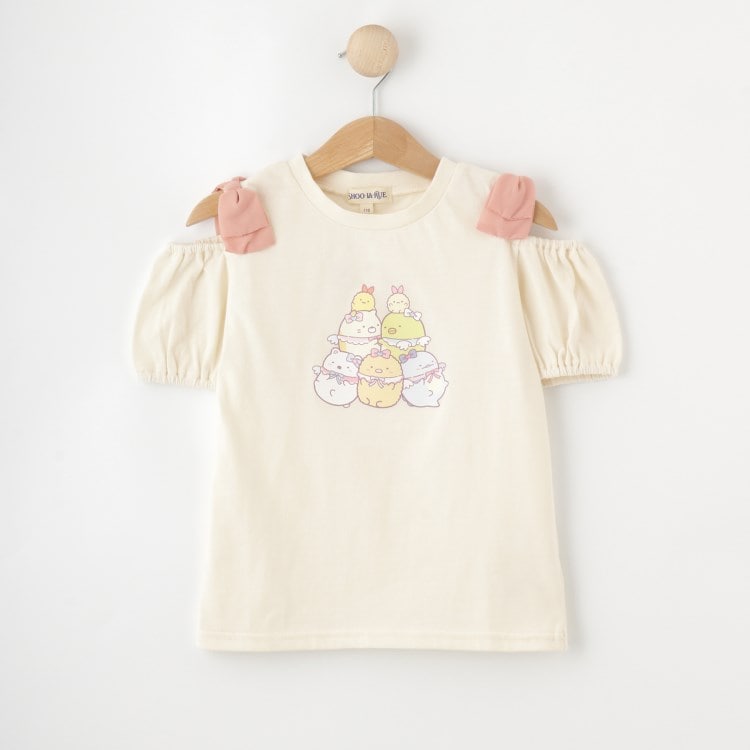シューラルー /キッズ(SHOO・LA・RUE/Kids)の【すみっコぐらし】肩あき立体リボンTシャツ Ｔシャツ