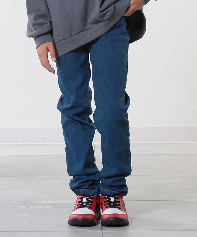 シューラルー /キッズ(SHOO・LA・RUE/Kids)の【100-150cm/洗える/男女兼用】ストレッチ デニムスキニーパンツ ブルー(093)