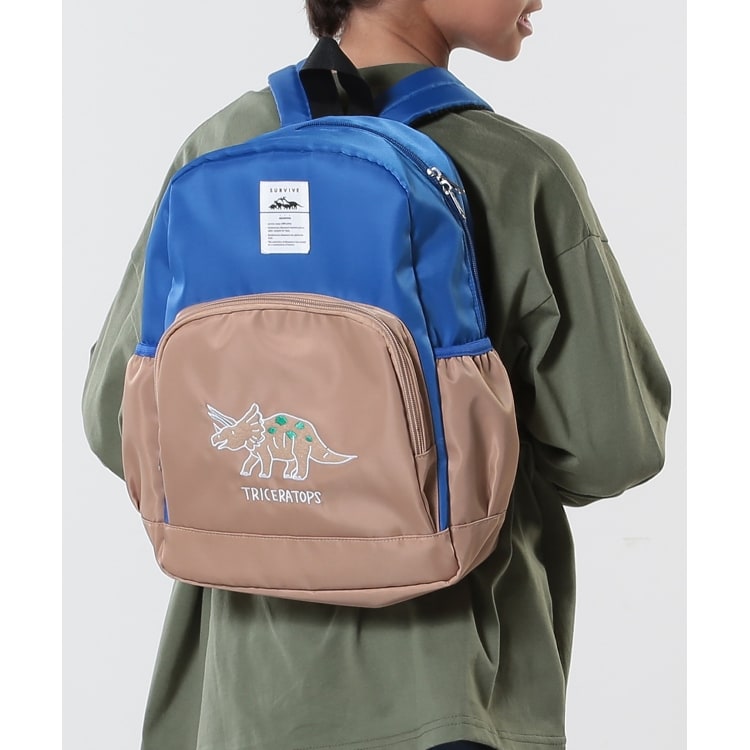 シューラルー /キッズ(SHOO・LA・RUE/Kids)のバイカラー恐竜リュック リュック