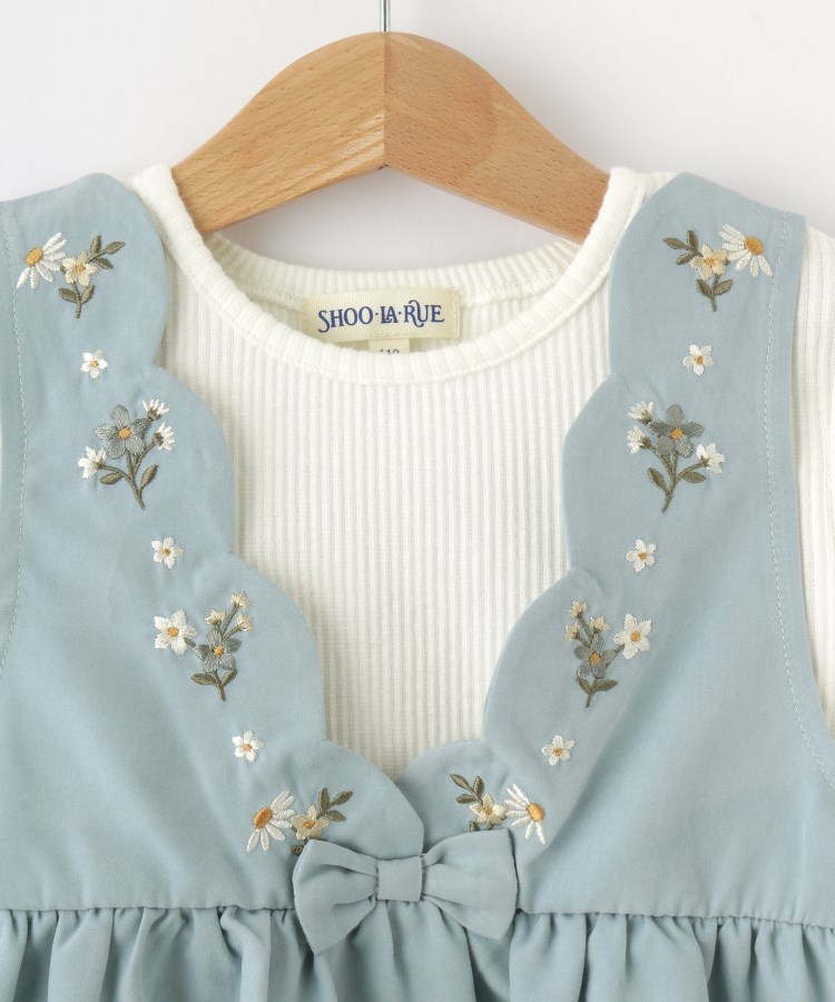 シューラルー /キッズ(SHOO・LA・RUE/Kids)の【洗える/100-120cm】着るだけでコーデが決まる スカラップ花刺繍ワンピース3