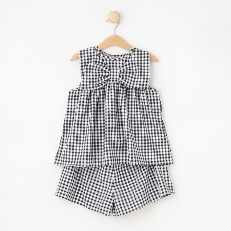 シューラルー /キッズ(SHOO・LA・RUE/Kids)の【100-150cm】着るだけでコーデが決まる ギンガムチェックセットアップ セットアップ