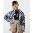 シューラルー /キッズ(SHOO・LA・RUE/Kids)の【洗える/100-150cm】お袖リボンがアクセント クロップド丈 チェックシャツ ブラック(219)