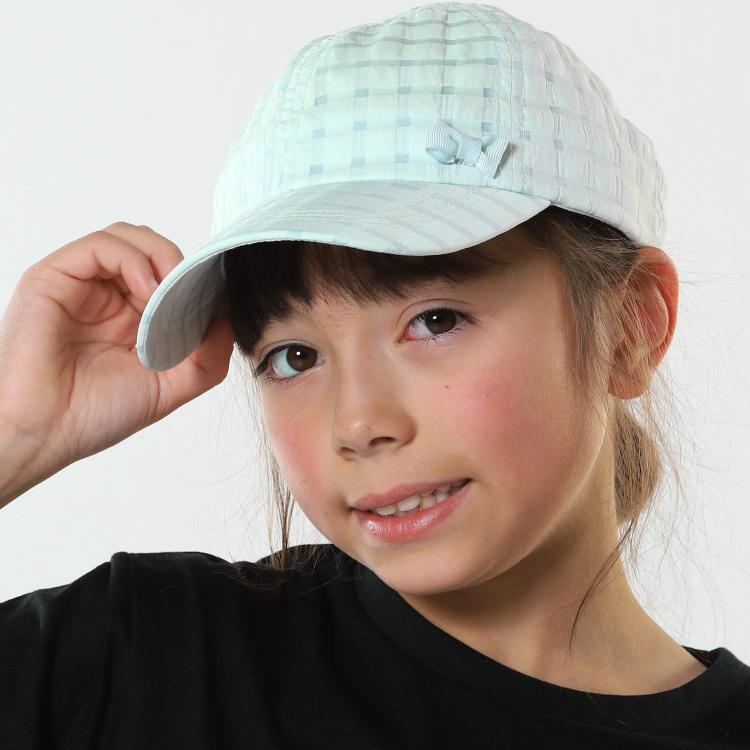 シューラルー /キッズ(SHOO・LA・RUE/Kids)のシアーチェックキャップ キャップ