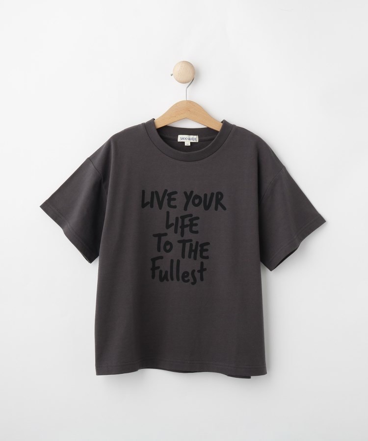 シューラルー /キッズ(SHOO・LA・RUE/Kids)の【100-150cm/親子リンク】アソートプリントTシャツ チャコールグレー(314)