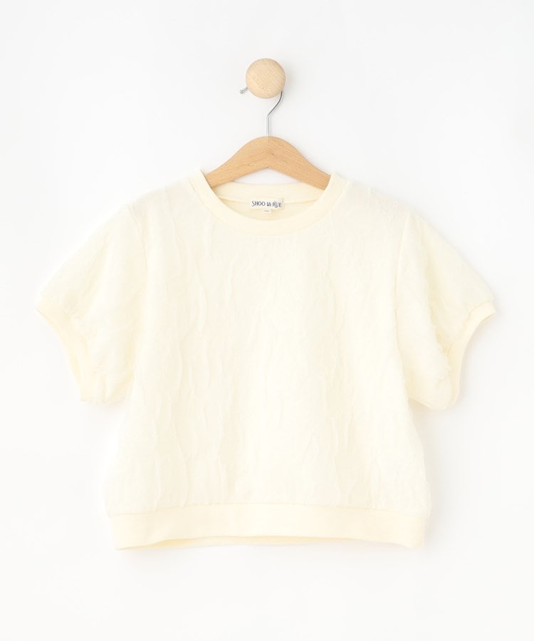 シューラルー /キッズ(SHOO・LA・RUE/Kids)の【130-150cm】シアーの凹凸感が大人っぽい デザイントップス アイボリー(004)