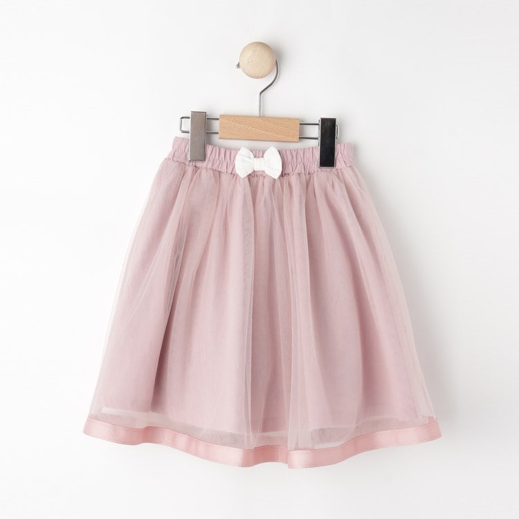 シューラルー /キッズ(SHOO・LA・RUE/Kids)の【100-120cm】裾グログランチュールスカート ミニスカート