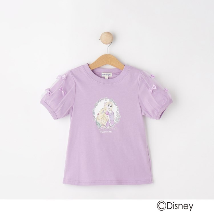 シューラルー /キッズ(SHOO・LA・RUE/Kids)の【DISNEY】プリンセス袖チュールTシャツ Ｔシャツ