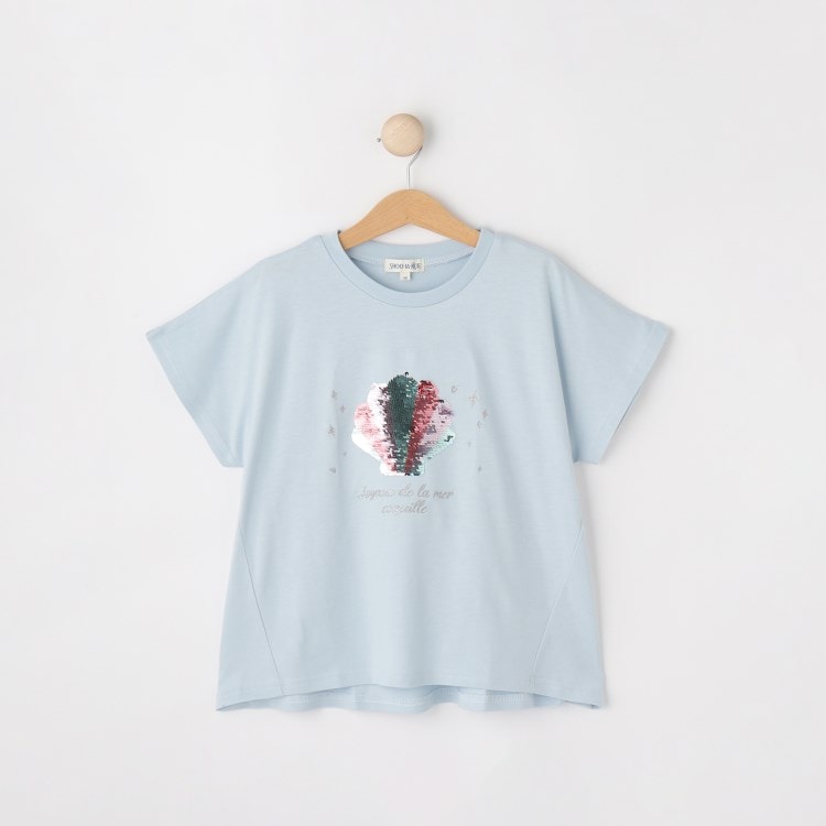シューラルー /キッズ(SHOO・LA・RUE/Kids)の【100-150cm/ひんやり】スパンコールモチーフTシャツ Ｔシャツ